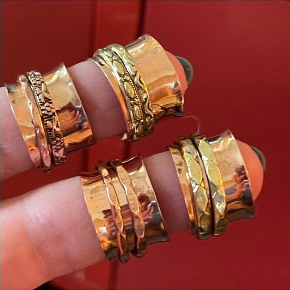 Handmade Copper Meditation Medicine rings - Picture 9 of 11